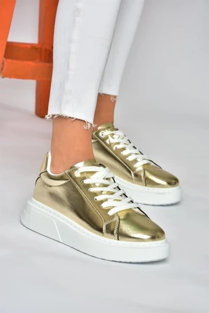 Fox Shoes P848231409 Gold Women's Sneakers Sneakers