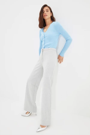 Trendyol Gray Flare Knitted Trousers