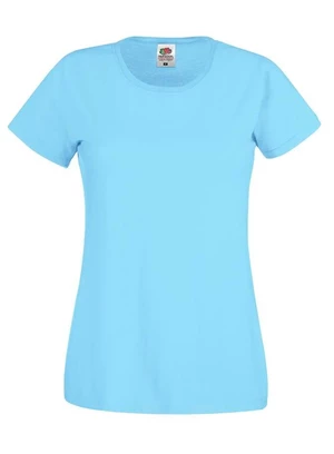 Blue Women's T-shirt Lady fit Original Fruit of the Loom
