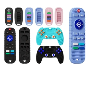 1Pc Silicone Baby Teething Toy Teethers for Babies 6-12 Months Remote Control Shape Teething Toy Boys Girls Baby Chew Toy