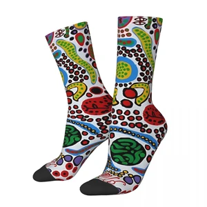 Yayoi Kusama Japanese Artist Endless Life Of People Poster Men Women Socks Windproof Novelty Spring Autumn Winter Stockings Gift