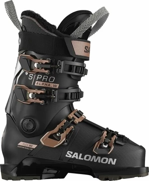 Salomon S/Pro Alpha 90 W Black/Pink Gold Metallic/Silver 23/23,5 Alpin-Skischuhe