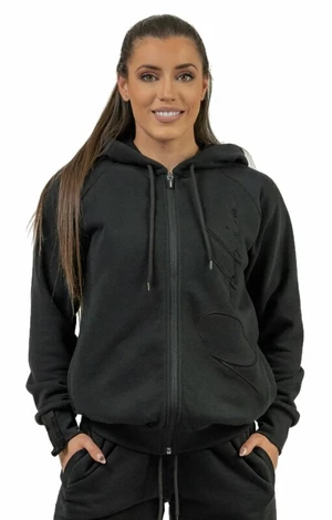 Nebbia Classic Zip-Up Hoodie INTENSE Signature Black L Fitness sweat à capuche