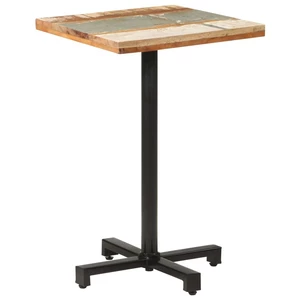 Bistro Table Square 19.7"x19.7"x29.5 Solid Reclaimed Wood
