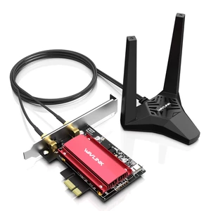 Wavlink AX3000 PCIe WiFi Adapter Wi-Fi 6E Tri-Band Bluetooth 5.2 Network Card Up to 3000Mbps For Desktop PC Windows 11/1