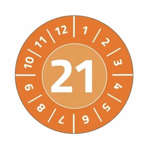 Avery-Zweckform 6946-2021 plaketa o skúške  2021 oranžová samolepiace fólie, odstrániteľná (Ø) 30 mm 30 mm   1 sada