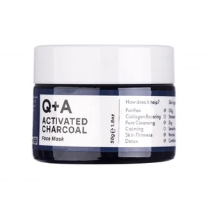 Q+A Activated Charcoal 50 g pleťová maska pre ženy na všetky typy pleti; na mastnú pleť; na problematickú pleť s akné; na rozjasnenie pleti