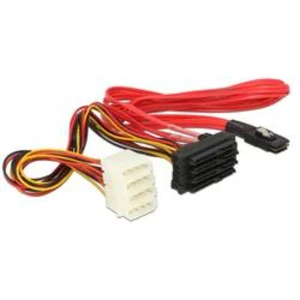 kabel [1x mini SAS zástrčka (SFF-8087) - 4x kombinovaná SATA zástrčka 15+7-pólová, IDE proudová zástrčka 4pólová] 0.50 m červená, žlutá, černá Delock