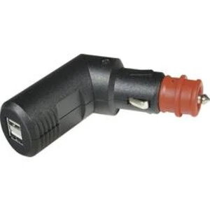 USB nabíječka do autozásuvky ProCar, 67302501, 2x USB, 12 V ⇔ 5 V/24 V ⇔ 5 V, 5 A, úhlová