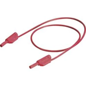 Měřicí kabel banánek 2 mm ⇔ banánek 2 mm MultiContact SLK205-K/SIL, 45 cm, černá