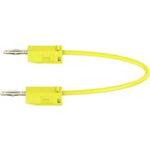 Stäubli LK205 měřicí kabel [lamelová zástrčka 2 mm - lamelová zástrčka 2 mm] žlutá, 7.50 cm