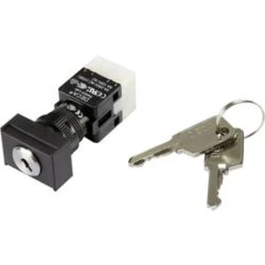 Klíčový spínač DECA ADA16K6-AT0-DG 1384388, 250 V/AC, 5 A, 1x vyp/zap, 1 x 90 °, IP65, 1 ks