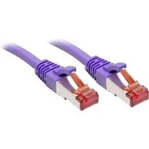 Síťový kabel RJ45 LINDY 47820, CAT 6, S/FTP, 30.00 cm, fialová