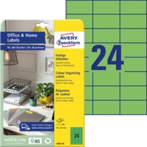 Avery-Zweckform 3450-10 etikety 70 x 37 mm papír zelená 240 ks permanentní univerzální etikety 10 Blatt