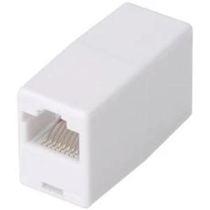 RJ45 síťový adaptér Digitus AT-A 8/8 CAT 5, CAT 5e, [1x RJ45 zásuvka - 1x RJ45 zásuvka], bílá