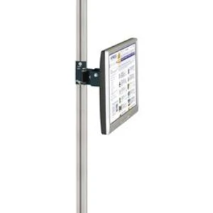 Manuflex LZ8205.7016 ESD-monitor nosič pro Alu-Aufbauportale s 80 mm jednoduše kloubem, VESA adaptér 100 mm, v antracitově RAL 7016 vodivý