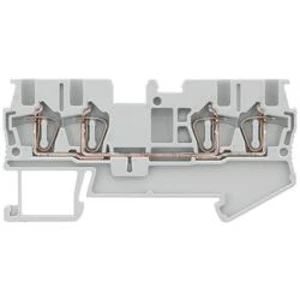 Průchodková svorka přípojka s pružinovým protitahem Siemens 8WH20040AE00, šedá, 50 ks