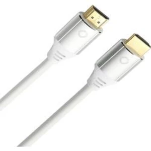 HDMI kabel Oehlbach [1x HDMI zástrčka - 1x HDMI zástrčka] bílá 1.50 m