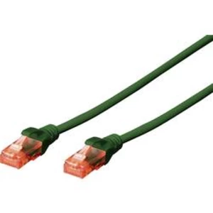 Síťový kabel RJ45 Digitus DK-1617-005/G, CAT 6, U/UTP, 0.50 m, zelená