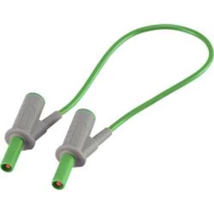 VOLTCRAFT MSB-501 bezpečnostní měřicí kabely [lamelová zástrčka 4 mm - lamelová zástrčka 4 mm] zelená, 25.00 cm
