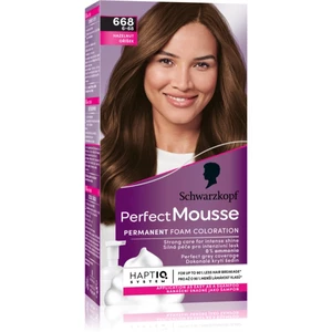 Schwarzkopf Perfect Mousse permanentní barva na vlasy odstín 668 Hazelnut