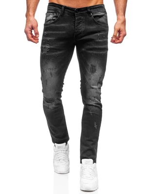 Černé pánské džíny regular fit Bolf 4009