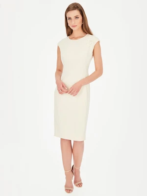 Abito midi da donna L`AF L`AF_Dress_Edith_Cream/Ecru