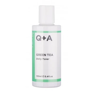 Q+A Green Tea Daily Toner 100 ml čistiaca voda pre ženy na veľmi suchú pleť; na citlivú a podráždenú pleť