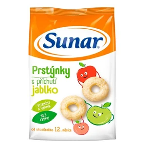 SUNAR Dětské křupky jablečné prstýnky 12m+ 50 g