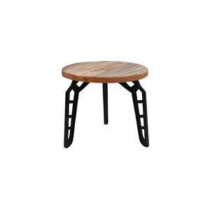 Odkladací stolík s doskou z mangového dreva LABEL51 Flintstone, ⌀ 45 cm