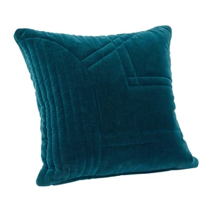 Zelený vankúš s prímesou bavlny Hübsch Emerald, 50 x 50 cm