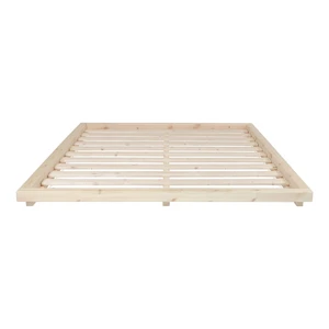Posteľ z borovicového dreva v prírodnej farbe Karup Design Dock, 180 × 200 cm