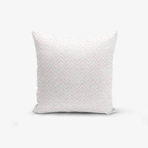 Obliečka na vankúš s prímesou bavlny Minimalist Cushion Covers Fusya Colorful Zigzag Modern, 45 × 45 cm