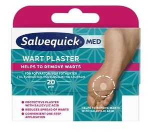 Salvequick SQ MED napl na bradavice 20ks