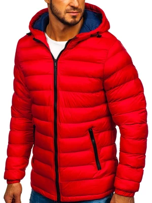 Červená pánská sportovní zimní bunda Bolf JP1101