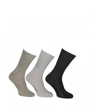 Terjax Bamboo line beztlakové art.015 Pánské ponožky 45-47 šedá