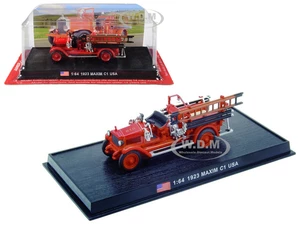 1923 Maxim C1 Fire Engine Red "Houston Fire Department" (H.F.D.) (Houston Texas) 1/64 Diecast Model by Amercom