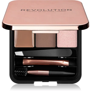 Makeup Revolution Brow Sculpt Kit sada pre dokonalé obočie odtieň Brown 2.2 g