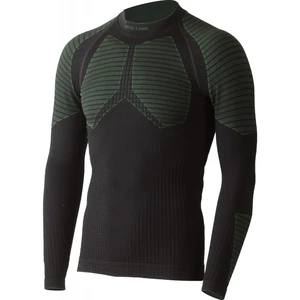 Lasting Vlněné bezešvé Merino triko WEROLO 300g - černé / zelené Velikost: L/XL