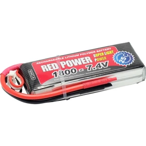 Red Power akupack Li-Pol 7.4 V 1800 mAh Počet článkov: 2 25 C SoftCase otvorené káblové koncovky