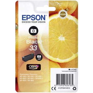 Epson Ink T3341, 33 originál  foto čierna C13T33414012