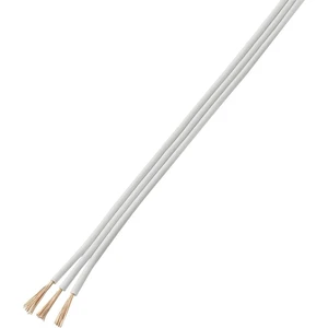 TRU COMPONENTS 1566989 opletenie / lanko  3 x 0.75 mm² biela 20 m