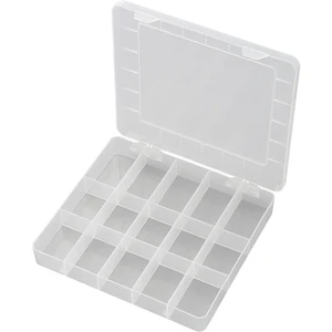 TRU COMPONENTS PP15-01 krabička na drobné súčiastky, (d x š x v) 200 x 175 x 26 mm, Priehradiek: 15, pevné rozčlenenie,