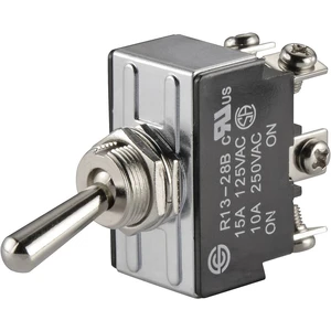 TRU COMPONENTS TC-R13-28B-06 pákový spínač 250 V/AC 10 A 2x zap/zap  s aretáciou 1 ks
