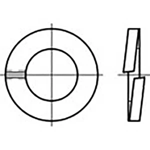 TOOLCRAFT  TO-6854259 pérové podložky Vnútorný Ø: 3 mm  DIN 127   Ušlechtilá ocel V2A  A2 100 ks