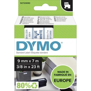 páska do štítkovača  DYMO D1 40914  Farba pásky: biela Farba písma:modrá 9 mm 7 m
