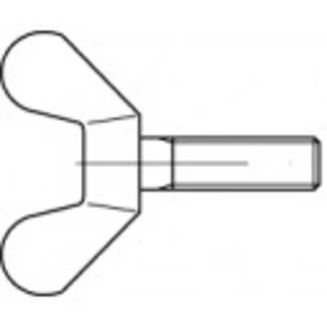 Krídlové skrutky TOOLCRAFT 106389 M16 DIN 316 60 mm temperovaná liatina 10 ks
