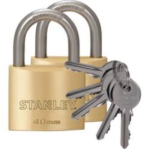 Visací zámek na klíč Stanley 81103 371 402, 40 mm, sada 2 ks