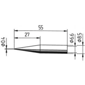 Pájecí hrot Ersa ERSADUR 842 UD LF, tužkový prodloužený, 0,4 mm