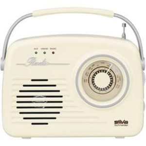 Přenosné rádio Silva Schneider Mono 1965, AUX, USB, béžová